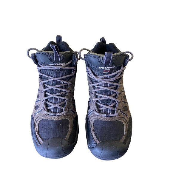 Skechers Mens Outdoor Leather/Synthetic Hiking Boots Size 8 Brown/Black Made In - Picture 3 of 6